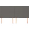Čelo postele 160x5x118/128 cm umělá kůže [3116152] (Barva Šedá)