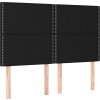 Čelo postele 144x5x118/128 cm látkové [3116192] (Barva Černá)