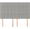 Čelo postele 144x5x118/128 cm látkové [3116330] (Barva Světle šedá)