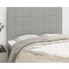Čelo postele 144x5x118/128 cm látkové [3116330] (Barva Světle šedá)