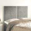 Čelo postele 144x5x118/128 cm sametové [3116240] (Barva Světle šedá)