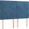 Čelo postele 144x5x118/128 cm sametové [3116104] (Barva Tmavě moddrá)