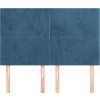 Čelo postele 144x5x118/128 cm sametové [3116104] (Barva Tmavě moddrá)