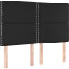 Čelo postele 144x5x118/128 cm umělá kůže [3116282] (Barva Černá)