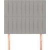 Čelo postele 80x5x118/128 cm látkové [3116544] (Barva Světle šedá)