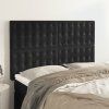 Čelo postele 144x5x118/128 cm sametové [3116815] (Barva Tmavě šedá)
