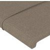Čelo postele 2 ks 80 x 5 x 78/88 cm textil [346064] (Barva Taupe)