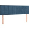 Čela postele 2 ks 72 x 5 x 78/88 cm samet [346058] (Barva Tmavě moddrá)