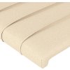 Čelo postele 2 ks 80 x 5 x 78/88 cm textil [346163] (Barva Krémová)