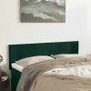 Čela postele 144x5x78/88 cm samet [345801] (Barva Tmavě zelená)