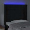 Čelo postele s LED 93 x 16 x 118/128 cm samet [3124084] (Barva Světle šedá)