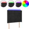 Čelo postele s LED 103 x 16 x 118/128 cm samet [3124092] (Barva Černá)