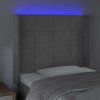 Čelo postele s LED 103 x 16 x 118/128 cm samet [3124092] (Barva Černá)