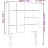 Čelo postele s LED 103 x 16 x 118/128 cm samet [3124092] (Barva Černá)