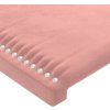 Čelo postele s LED 100x5x118/128 cm samet [3122328] (Barva Černá)