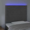Čelo postele s LED 100x5x118/128 cm samet [3122328] (Barva Černá)