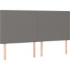 Čelo postele 180x5x118/128 cm látkové [3116067] (Barva Tmavě šedá)