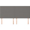 Čelo postele 180x5x118/128 cm látkové [3116067] (Barva Tmavě šedá)