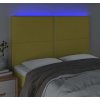 Čelo postele s LED 144x5x118/128 cm textil [3122285] (Barva Tmavě hnědá)