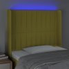 Čelo postele s LED 93 x 16 x 118/128 cm textil [3124270] (Barva Černá)