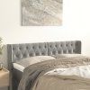 Čelo postele typu ušák 163x16x78/88 cm samet [3119158] (Barva Světle šedá)