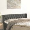 Čelo postele typu ušák 163x16x78/88 cm samet [3119158] (Barva Světle šedá)