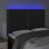 Čelo postele s LED 144x5x118/128 cm samet [3122335] (Barva Tmavě zelená)