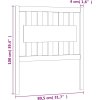Čelo postele 80,5 x 4 x 100 cm masivní borovice [818549] (Barva Černá)