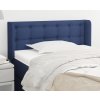Čelo postele typu ušák 103 x 16 x 78/88 cm textil [3119198] (Barva Modrá)