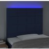 Čelo postele s LED 80x5x118/128 cm textil [3122404] (Barva Modrá)