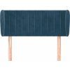 Čelo postele typu ušák 103x23x78/88 cm samet [3117426] (Barva Černá)