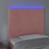 Čelo postele s LED 90x5x118/128 cm samet [3122181] (Barva Tmavě šedá)