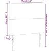 Čelo postele s LED 90x5x118/128 cm samet [3122181] (Barva Tmavě šedá)