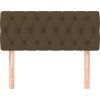 Čelo postele 90 x 7 x 78/88 cm textil [346315] (Barva Tmavě hnědá)