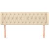Čelo postele typu ušák 163x23x78/88 cm textil [3117491] (Barva Krémová)