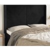 Čelo postele typu ušák 147x16x118/128 cm samet [3119350] (Barva Černá)