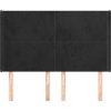 Čelo postele typu ušák 147x16x118/128 cm samet [3119350] (Barva Černá)