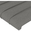 Čelo postele typu ušák 203x23x118/128 cm textil [3118119] (Barva Tmavě šedá)