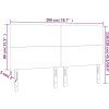 Čelo postele s LED 200x5x118/128 cm samet [3122211] (Barva Tmavě šedá)