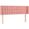 Čelo postele typu ušák 147x16x78/88 cm samet [3119255] (Barva Růžová)
