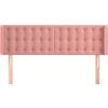 Čelo postele typu ušák 147x16x78/88 cm samet [3119255] (Barva Růžová)