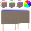 Čelo postele s LED 200x5x118/128 cm textil [3122450] (Barva Taupe)