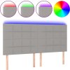 Čelo postele s LED 200x5x118/128 cm textil [3122450] (Barva Taupe)