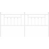 Kovové náhradní čelo postele 200 cm [353624] (Barva Bílá)