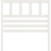 Čelo postele 106 x 4 x 100 cm masivní borovice [814130] (Barva Bílá)