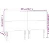 Čelo postele s LED 180x5x118/128 cm samet [3122205] (Barva Tmavě šedá)