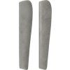 Čelo postele typu ušák 203x23x118/128 cm samet [3118457] (Barva Tmavě šedá)