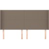 Čelo postele typu ušák 183x16x118/128 cm textil [3119319] (Barva Krémová)