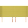 Čelo postele typu ušák 183x16x118/128 cm textil [3119319] (Barva Krémová)