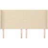 Čelo postele typu ušák 183x16x118/128 cm textil [3119319] (Barva Krémová)